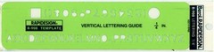 Berol Rapidesign Template – Vertical Lettering Guide 1/4″ – R-908