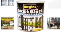 Professional-Grade Quick Drying Matt Black Paint 250ml for Interior & Exterior