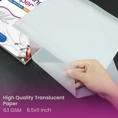 100 Sheets Premium Tracing Paper 8.5 x 11 Inch for Drawing Drafting Art