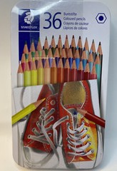 Staedtler 36 pack coloured pencils with storage tin Assorted colours, age 3+