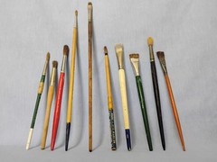 Vintage Paint Brushes Various Sizes Lot of 10 #1