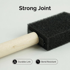 50Pcs Foam Brush and round Stencil Foam Brush Set 10 Sizes with High Density Foa