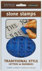 Midwest Traditional Letters & Numbers Stepping Stone Stamps DIY Craft Set