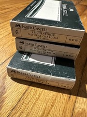 Boxed German Faber Castell Pitt Natural Black Charcoal Lot
