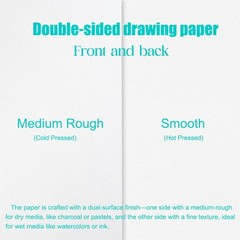 60 PCS 9×12 Inch 140Lb/300Gsm Heavyweight Cotton Mixed Media Art Drawing Paper