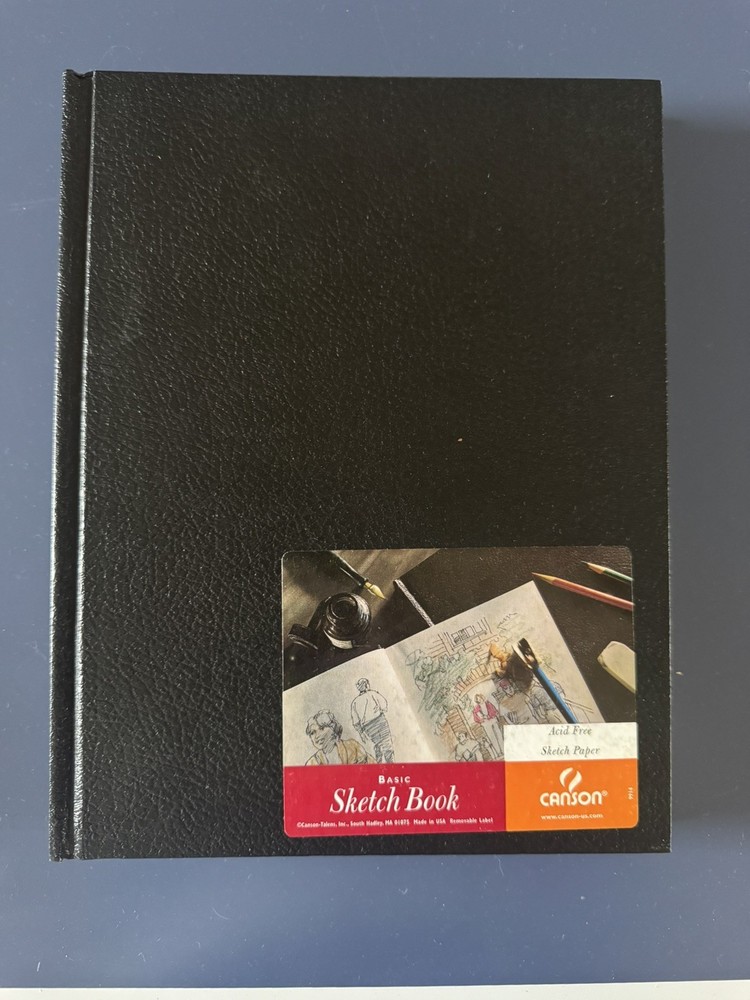 Canson basic Sketch Book Paper Pad, 9914 8.5″x11″ new black hardbound hardcopy