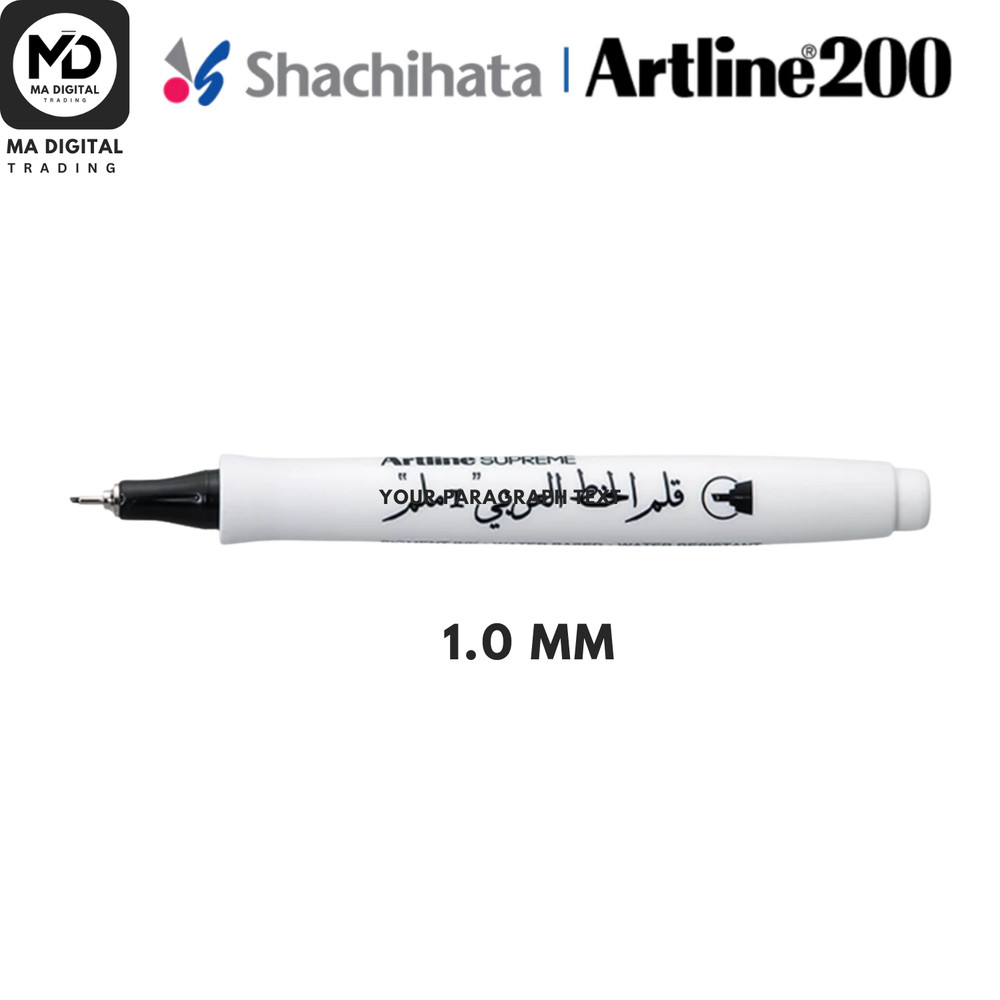 Artline Supreme Arabic Calligraphy Pen Set 3pcs Black Ink 1.0mm – 3.0mm Nib