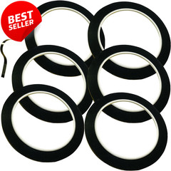 6pc Whiteboard Pinstripe Tape 1/8in 108ft Black – US