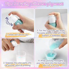 Taba Silicone Pigment Paint – 12 Color Paste for Squishy Making Kit and Mold Pai