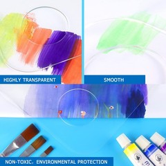 Tamaki 2 Pack 11.8 x 7.9 Inch Acrylic Paint Palette x inch, Clear