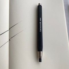 Cretacolor Classic 430 01 Clutch Pencil Lead Holder Jumbo Sized, Black & Silver
