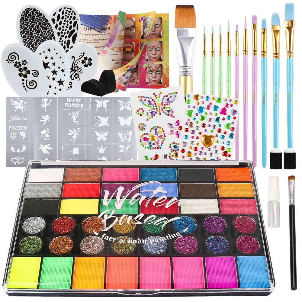 Pintada 42 Color Face Painting Kit for Kids – Non 7.8in*5in*0.5in, 42 Colors