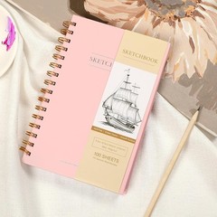 5.5″ X 8.5″ Sketch Small Sketchbook for Drawing 100 Sheets Hardcover Spiral Sket
