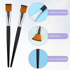 10 Pcs Flat Paint Brushes 1 Inch Acrylic Paint Brush Artist Craft Painting Brush