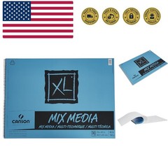XL Series Mixed Media Pad, Side Wire, 18×24 inches, 30 Sheets – Heavyweight A…