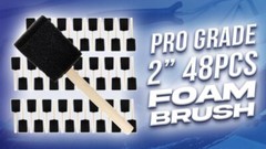 Pro Grade Foam Brushes 2 Inch 48 Piece Poly Foam Brush Set