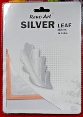 Silver leaf sheet 25 pieces craft art restoration 14 x 14cm FREE AND FAST POST