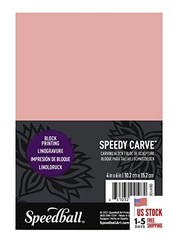 4108 Speedy-Carve Block Printing Carving Block – Soft, Easy 4 x 6 Inches Pink
