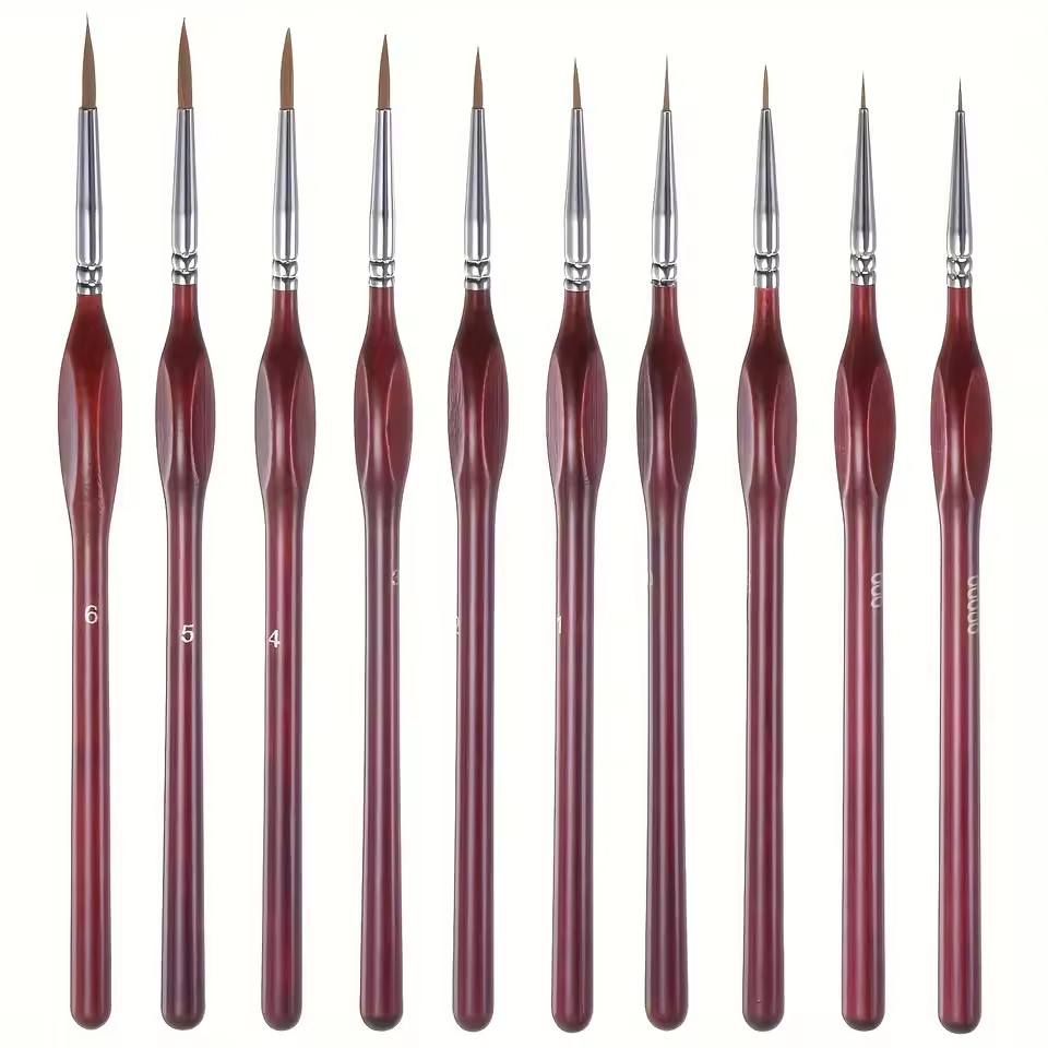 11pcs Precision Paint Brush Set for Fine Detail Durable Miniature Brushes