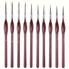 11pcs Precision Paint Brush Set for Fine Detail Durable Miniature Brushes