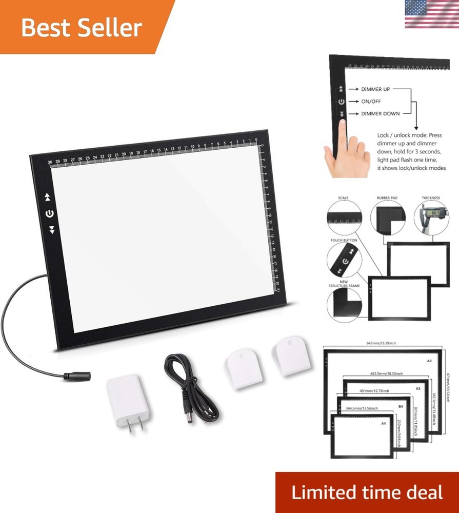 A4 Adjustable LED Light Pad – Perfect for Diamond Painting & More