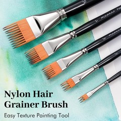 Grainer Brush Set–5pcs Professional Flat Comb Brushes for Unique Texture Pain…