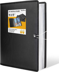 18″X24″ Art Portfolio, 30 Pockets Display 60 Pages Art Portfolio Folder with Cle