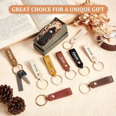PU Leather Keychain Blanks Bulk Laser Engraving 3.7 x 0.7 Inches 100 Colorful