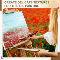 Palette Knife Painting, 8.3″ Stainless Steel, Mahogany Finish(Long Strip)