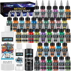 X ARTY HUB Metallic Airbrush Paint Kit, 36 Colors with 36 metallic colors