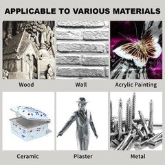 300ml Non-Toxic Waterproof Silver Metallic Acrylic Paint for Wood, Canvas, DIY D