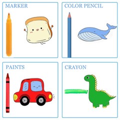 6 PCS Coloring Paper Roll Set Sticky Art DIY Painting 118×11.8 Inch