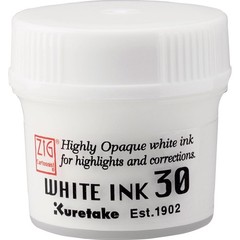 Kuretake ZIG Cartoonist White Ink 30ml, for dip Pen, Brush, Drawing, Calligra…