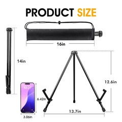 AROIC 3 Pack 14” Tabletop Easels, Black Steel Table Top 2.5 inches,