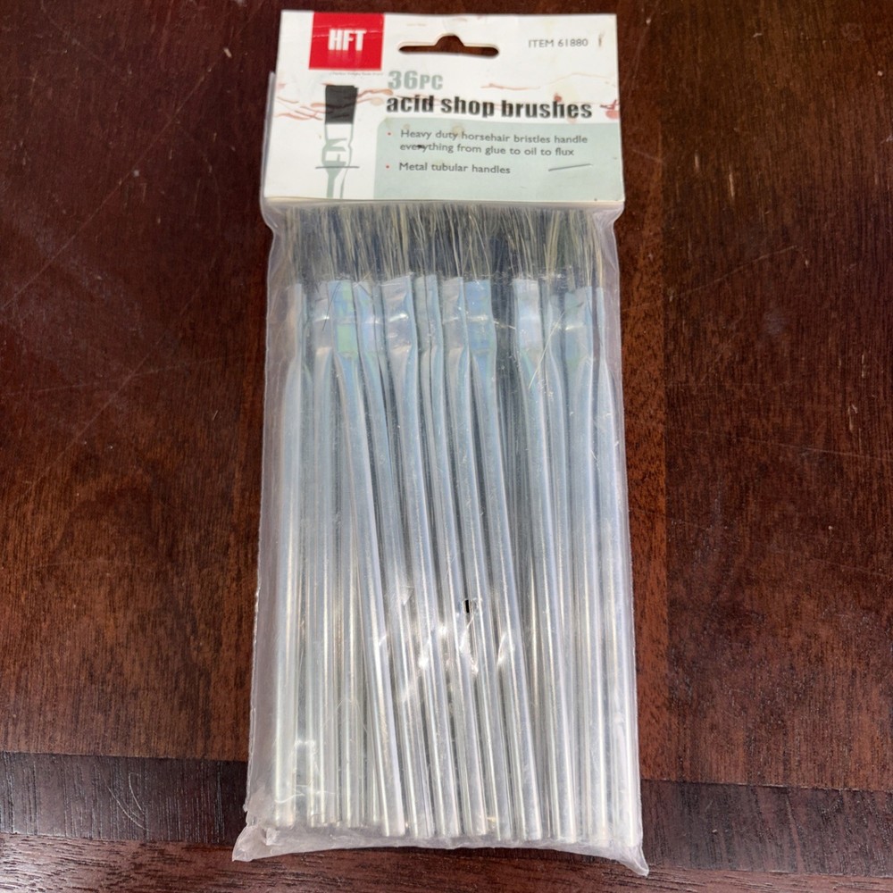 Harbor Freight Tools 61880 Horsehair Bristle Acid Shop Brushes 1/2-inch 36…