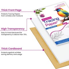 100 Sheets Premium Tracing Paper 8.5 x 11 Inch for Drawing Drafting Art