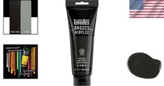 Quality BASICS 250ml Acrylic Paint for Artists – Ivory Black, Fade Resistant