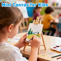 FUMILE 4×4 Mini Canvas for Painting, 20 Pack Small Canvases 4x4in, white
