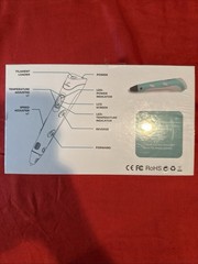 3D Printing Pen W/ Display 3 Colors of PLA Filament Stencil Book Guide & Charger