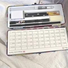 Watercolor Paint Set New In Box 50 Colors Brushes Metal Case And Paper