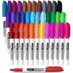 36 Colors Permanent Markers – Assorted Vibrant Colors, Quick Drying, Fade Res…