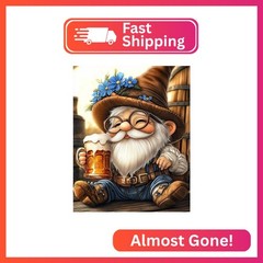 MSTINGSHUN Beer-Drinking Gnome Paint by Numbers Cowboy Gnome Painting by Number