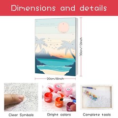 SKRYUIE Framed Paint by Numbers Kits for Adults 7.87×11.81 inches, Colorful