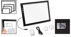 A4 Light Box for Drawing & Crafting, 7000 Lux, USB Power, Lock Button