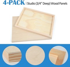 Art Panels for Pouring & Crafts, Birch Wood 14×14”