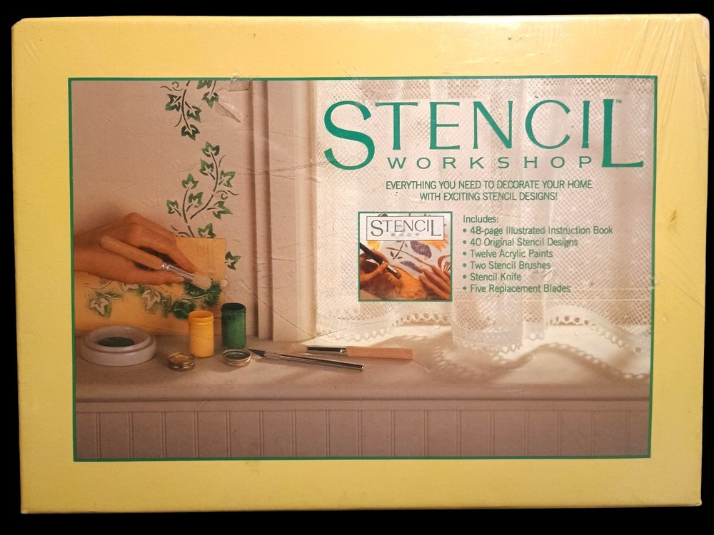 Stencil Workshop Craft Kit. Everything You Need Included. New Sealed, Vintage
