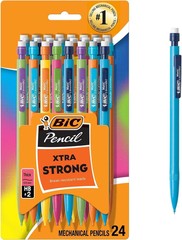 BIC Xtra Strong Mechanical Pencils with Erasers – Multi ‑ Color No 2 – 0.9mm