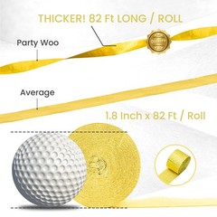 PartyWoo Crepe Paper Streamers 6 Rolls 492ft, Pack of Party 6 Rolls, Pastel