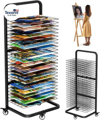 Art Drying Rack for Painting, Metal Paint Drying Stand with 25 Removable Shelves
