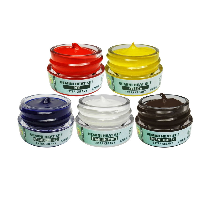 Complete Set Of FIVE Basic GEMINI Colors~1/4 OZ~Brand NEW~Heat Set Paint